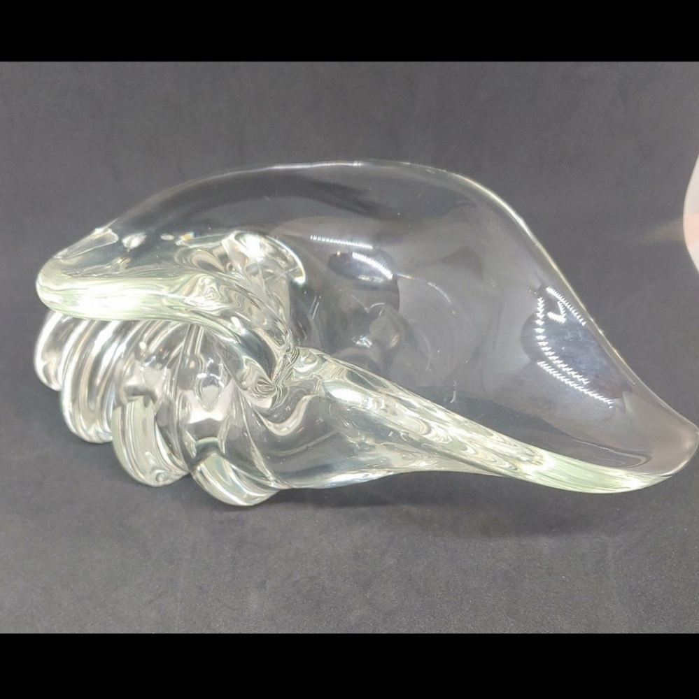 Licio Zanetti Murano Signed Glass Conch Shell Seashell Large